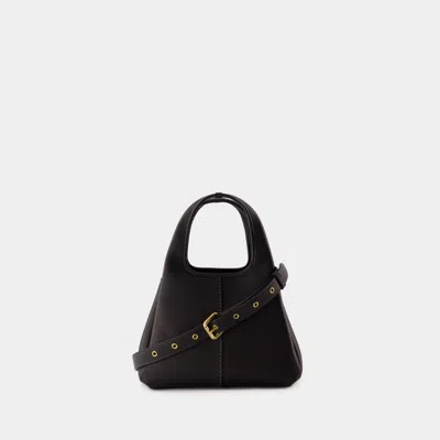 Coach Polished Pebble Leather Lana Shoulder Ba In Black