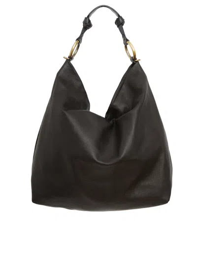 Collection Privèe Collection Privee Leather Sack Bag In Black