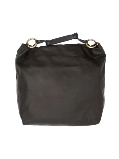 Collection Privèe Collection Privee Leather Sack Bag In Black