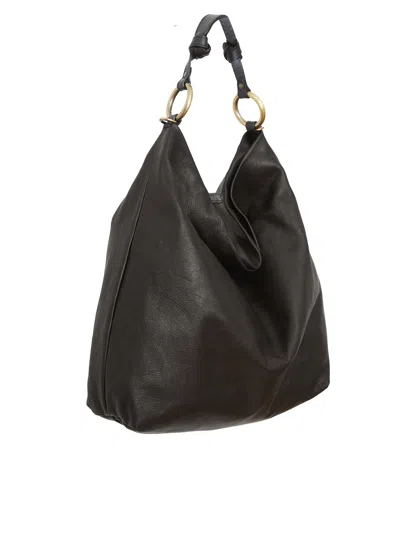Collection Privèe Collection Privee Leather Sack Bag In Black