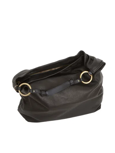 Collection Privèe Collection Privee Leather Sack Bag In Black