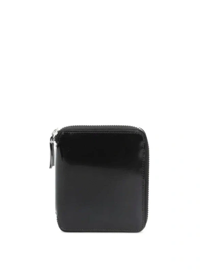 Comme Des Garçons Bi-fold Leather Wallet In Black