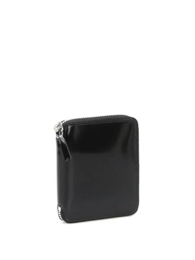 Comme Des Garçons Bi-fold Leather Wallet In Black