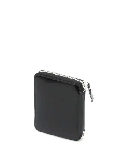Comme Des Garçons Bi-fold Leather Wallet In Black
