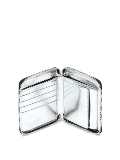 Comme Des Garçons Bi-fold Leather Wallet In Black