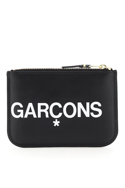 Comme Des Garçons Wallet Logo Detail Leather Pouch