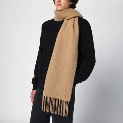 Destin Camel Wool And Cahsmere Scarf In Brown