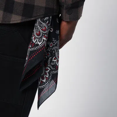 Destin Check Pattern Wool And Cashmere Overshirt In Black