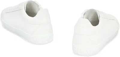 Dolce & Gabbana Portofino Vintage Leather Low-top Sneakers In White