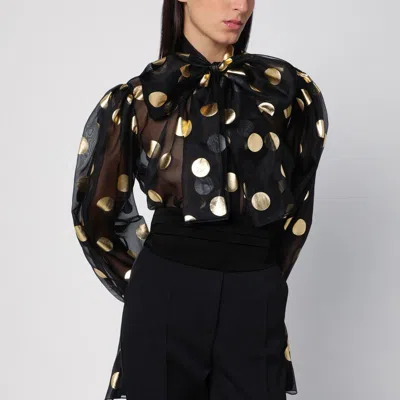 Dolce & Gabbana Silk Satin Cummerbund Belt In Black