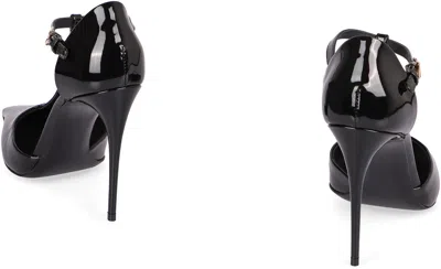 Dolce & Gabbana T-bar Patent Leather Pumps In Black