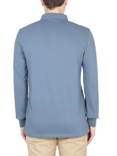 Hugo Boss Boss Men Polo With Logo Patch In Blue