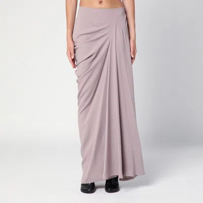 Dries Van Noten Paneled Crepe De Chine Maxi Skirt In Pink