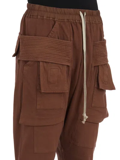 Drkshdw Pantaloni Creatch Cargo Drawstring Terra In Brown