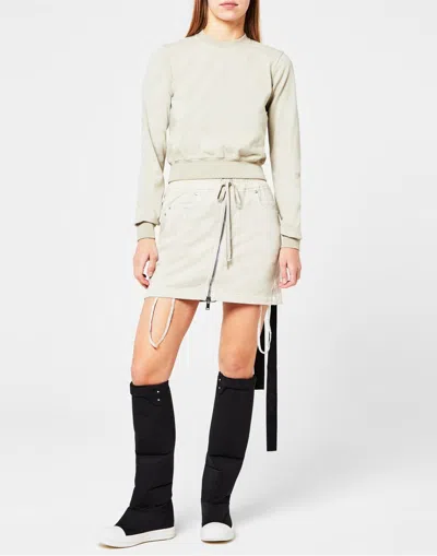 Drkshdw Pearl Cropped Sweatshirt In White