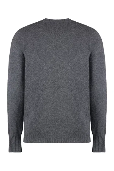 Drumohr Crew-neck Cashmere Sweater In Gray