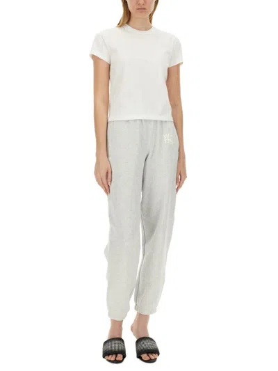 Alexander Wang T T By Alexander Wang Essential Shrunk Tshirt In White