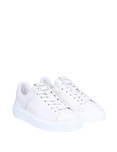 Balmain B-court Sneakers - Leather - White In Multi