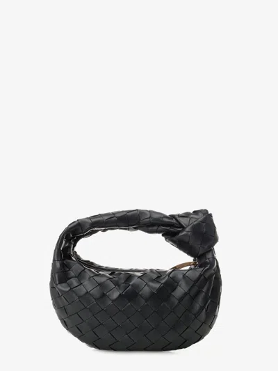 Bottega Veneta Women Mini Jodie Leather Handbag With Intrecciato Motif In Black