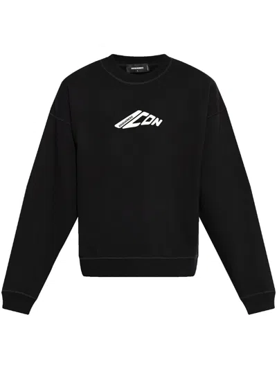 Dsquared2 Dsquared Graphic-stamp Sweatshirt In Black