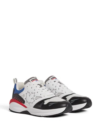 Dsquared2 Lace-up Low Top Sneakers For Men In Animal Print