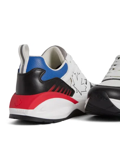 Dsquared2 Lace-up Low Top Sneakers For Men In Animal Print