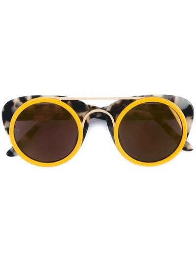 Shop Smoke X Mirrors Sm142 'sodapop' Patterned Sunglasses In Brown
