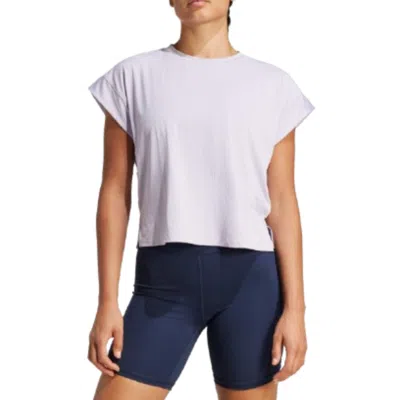 Adidas Originals (wmns) Adidas Studio T-shirt 'purple' In White