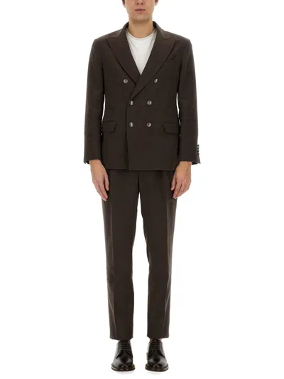 Brunello Cucinelli Men Linen Dress In Brown