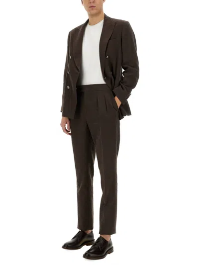 Brunello Cucinelli Men Linen Dress In Brown