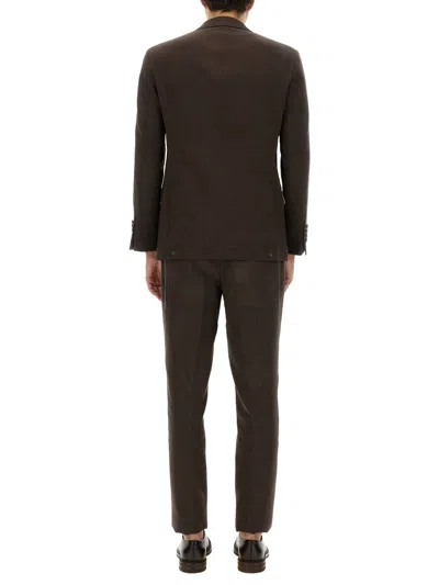 Brunello Cucinelli Men Linen Dress In Brown