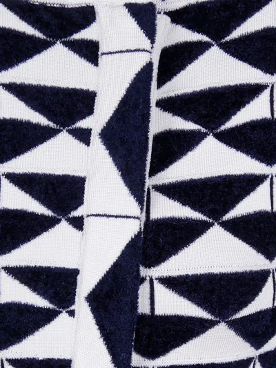 Emporio Armani Cotton Blend Geometric Blouse In Pattern