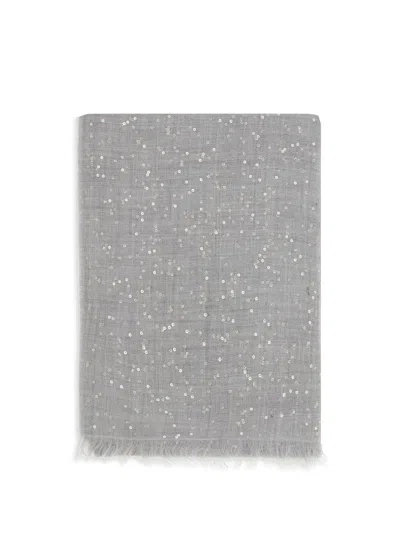 Brunello Cucinelli Women Cashmere Scarf In Gray