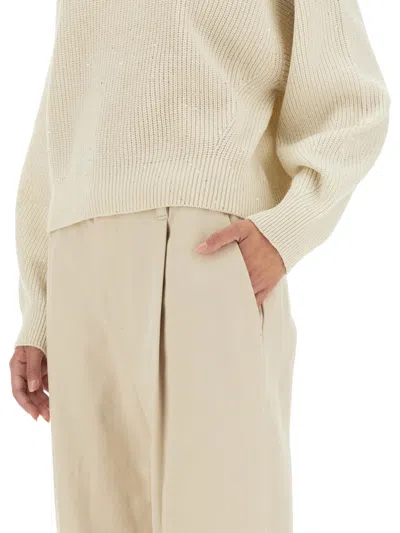 Brunello Cucinelli Women Cashmere Sweater In White