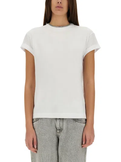 Brunello Cucinelli Women Cotton Jersey T-shirt In White