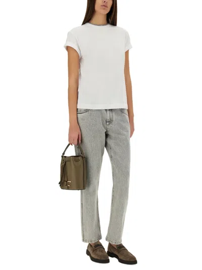 Brunello Cucinelli Women Cotton Jersey T-shirt In White
