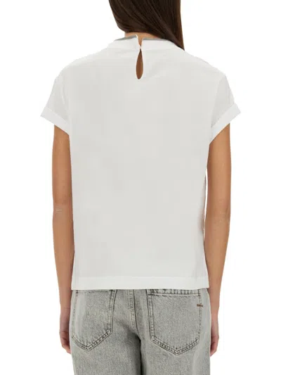 Brunello Cucinelli Women Cotton Jersey T-shirt In White