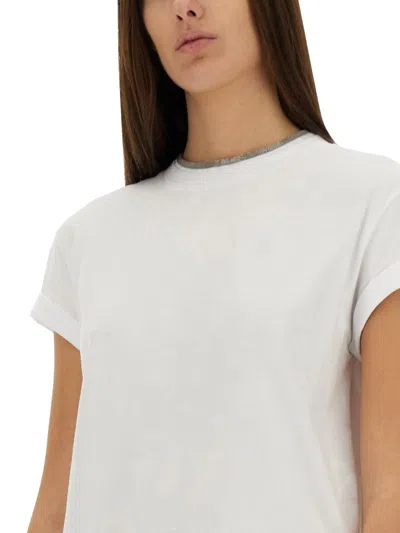 Brunello Cucinelli Women Cotton Jersey T-shirt In White