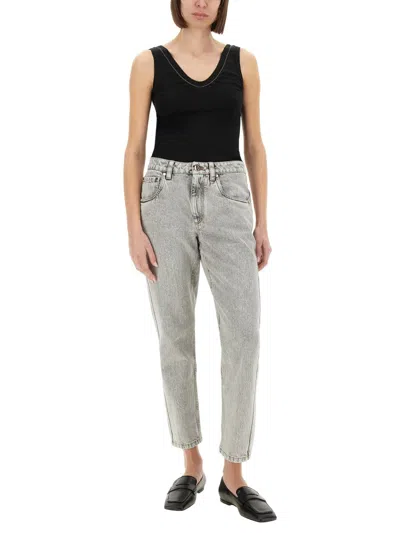 Brunello Cucinelli Women Cotton Tank Top In Black