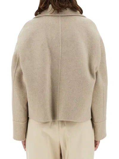 Brunello Cucinelli Women Double Woven Wool And Cashmere Caban In Neutral