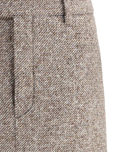 Brunello Cucinelli Women Long Pencil Skirt In Brown