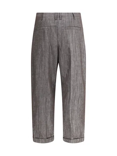 Brunello Cucinelli Women Lurex Effect Pants In Gray