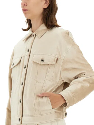 Brunello Cucinelli Women Padded Jacket In Brown