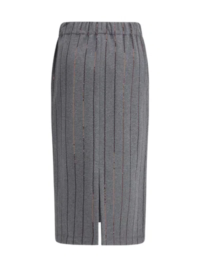 Brunello Cucinelli Women Pencil Skirt In Gray
