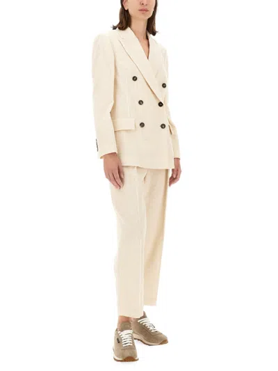 Brunello Cucinelli Women Regular Fit Pants In Neutral