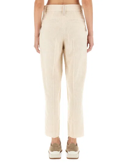 Brunello Cucinelli Women Regular Fit Pants In Neutral