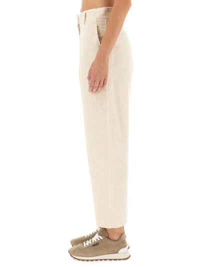 Brunello Cucinelli Women Regular Fit Pants In Neutral