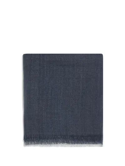 Brunello Cucinelli Women Silk And Cashmere Scarf In Blue