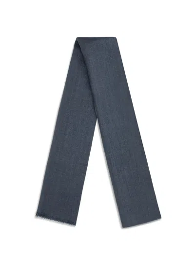 Brunello Cucinelli Women Silk And Cashmere Scarf In Blue