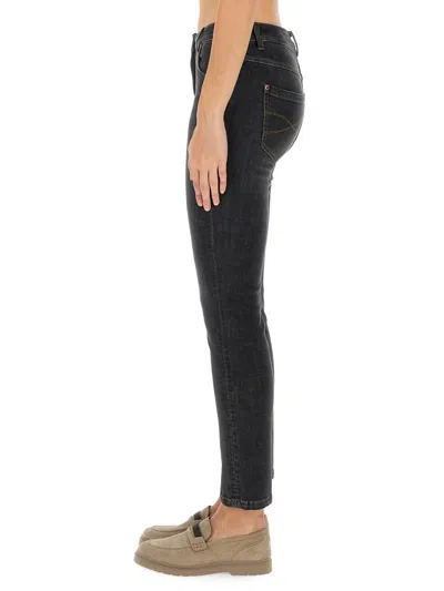 Brunello Cucinelli Women Slim Fit Denim Pants In Black